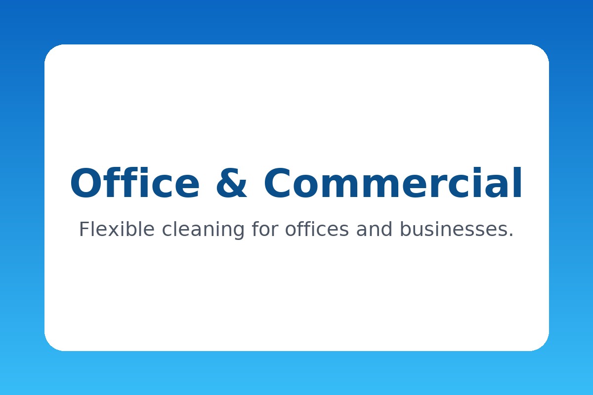 Office cleaning being performed